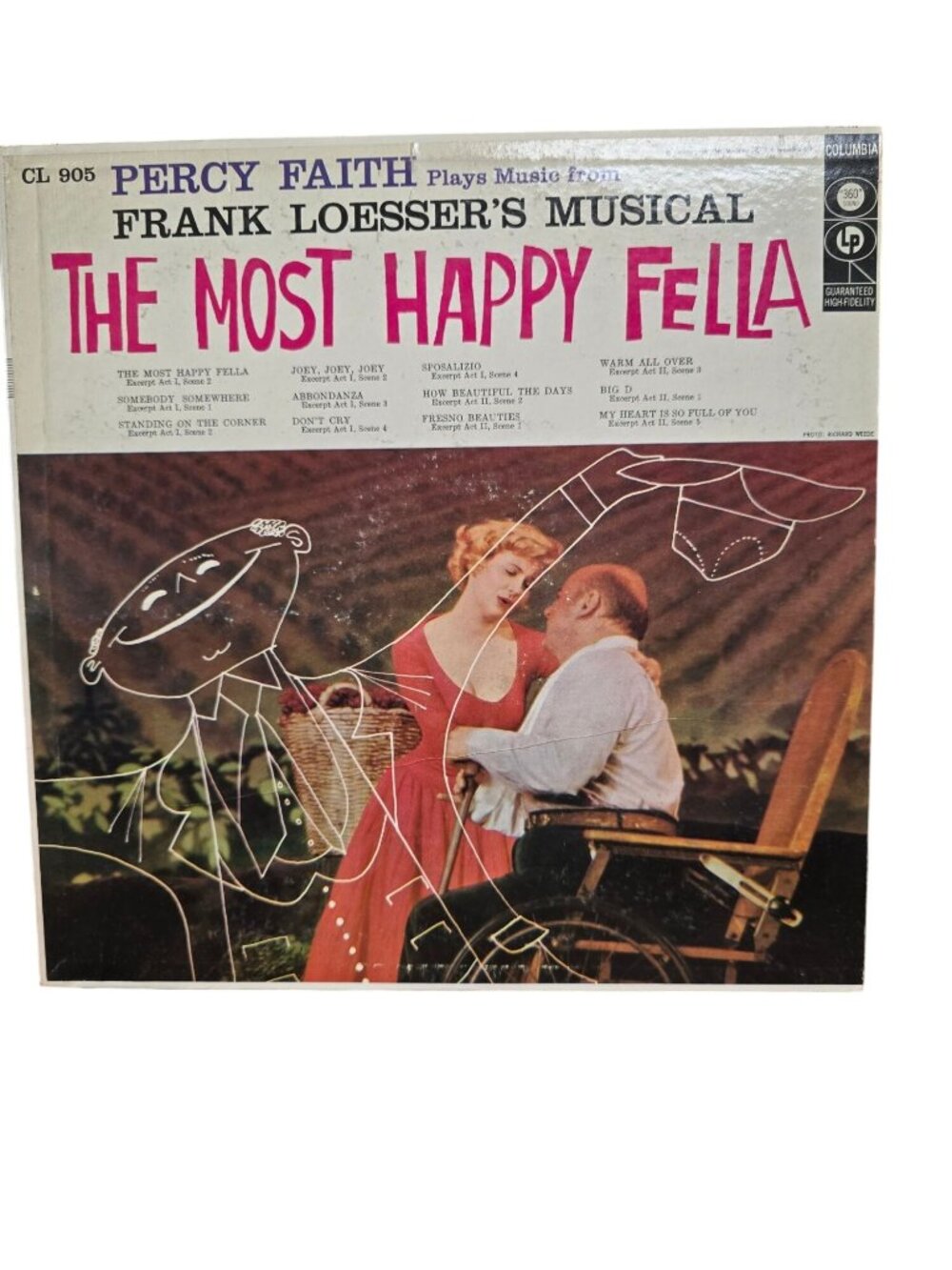Percy Faith Plays Music The Most Happy Fella CL 905 Vinyl Record Album 33 LP